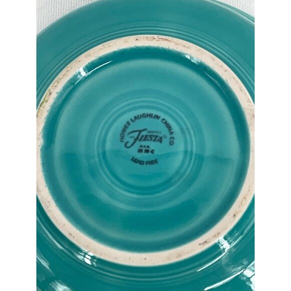 Homer Laughlin Fiesta Lead-Free Turquoise Serving Bowl 8" x 3" - Picture 3 of 6